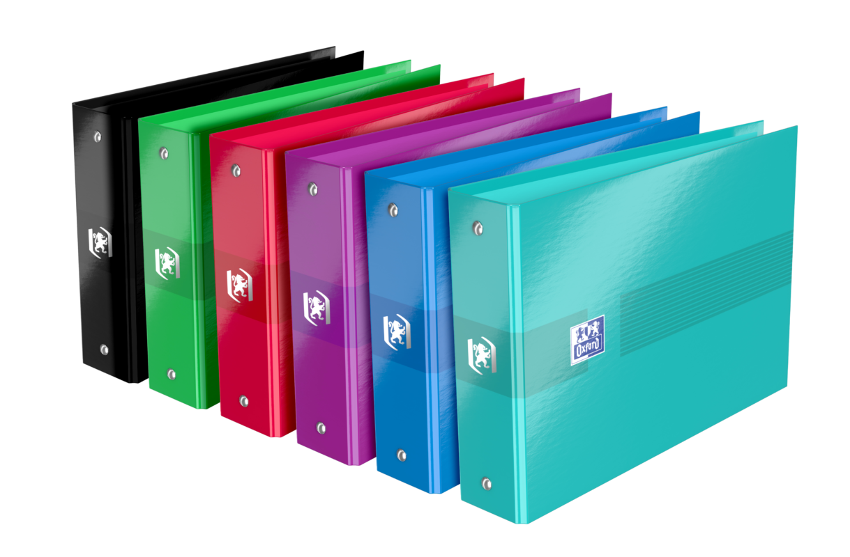 Classeur Souple Oxford Memphis A4 - Dos 20mm, 4 Anneaux - Couverture Polypro Coloris Assortis - Fabriqué En France